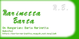 marinetta barta business card